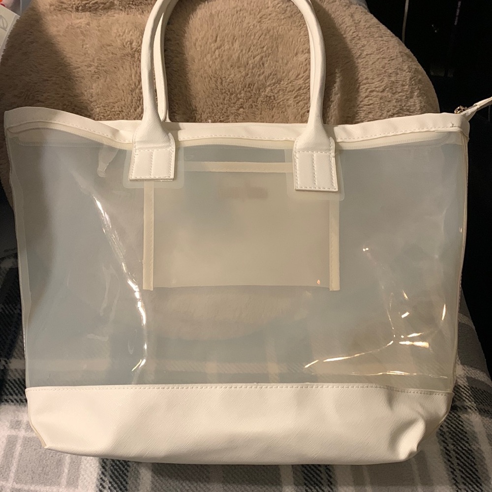 clear neiman marcus tote bag